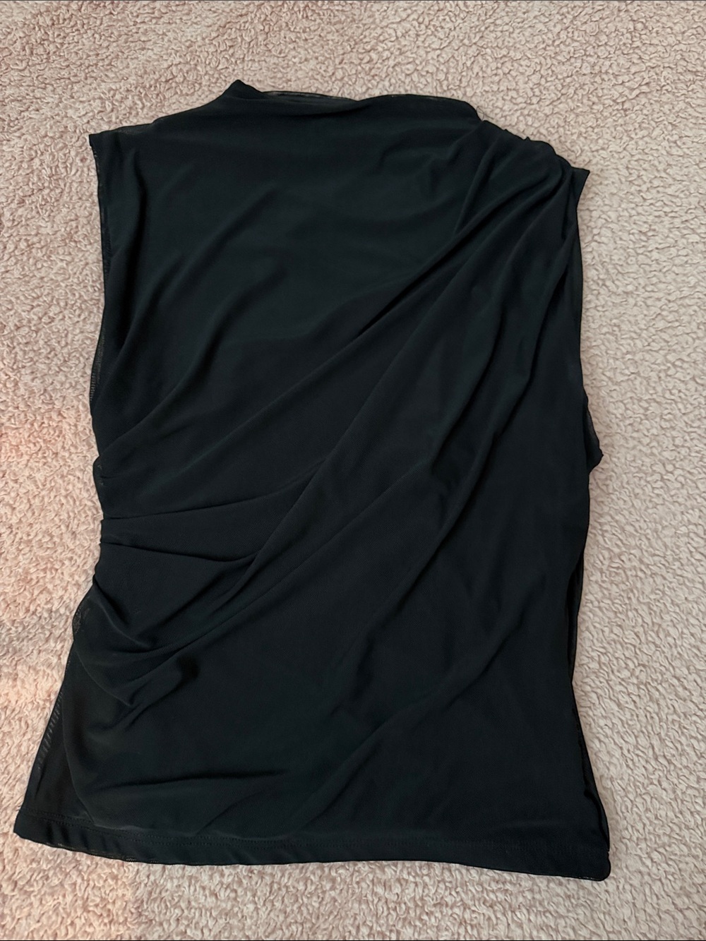 stradivarius Black Draped Sleeveless Top